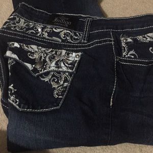 Ladies dark washed jeans